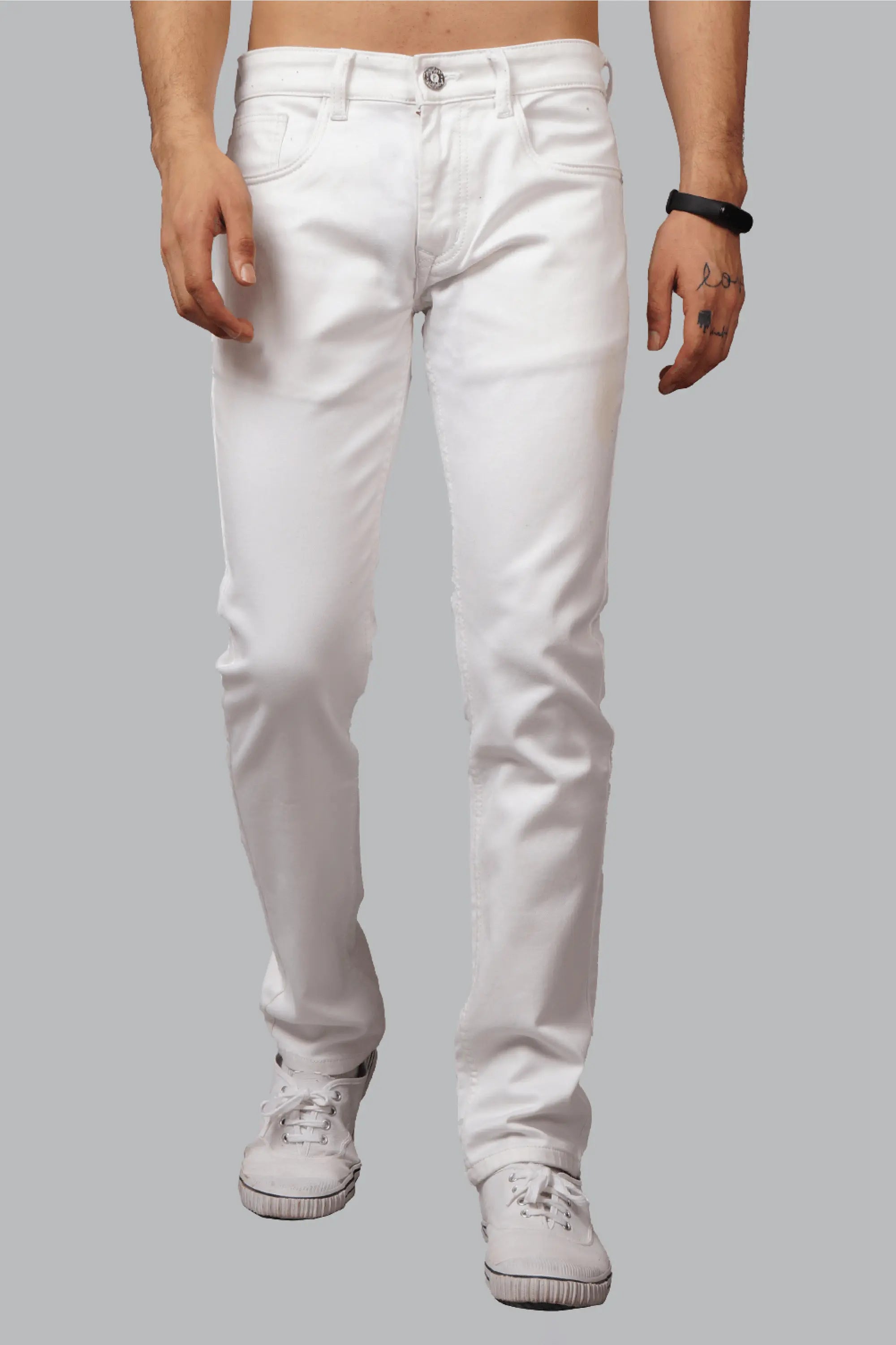 Buy Off-White Jeans for Men by DNMX Online | Ajio.com